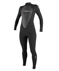 O’Neill Wetsuits Womens 3/2 mm Reactor Full Suit, Black, 8