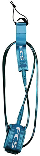 FCS Regular Surfboard Leash – Teal – 9′