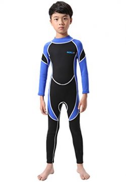 Micosuza Neoprene Wetsuit One Piece Swimsuit for Kids Boys Girls UV Protection for Swim Surf Sno ...