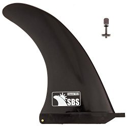 SBS 10″ Surf & SUP Fin – FREE No Tool Fin Screw – 10 inch Center Fin for L ...