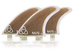 Naked Viking Surf: Large GL Thruster Surfboard Fins (Set of 3 Fins) FCS & Futures Compatible