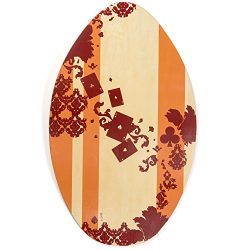 Lucky Bums Skim Board for Kids and Adults, Clubs, Wood, 30-Inch