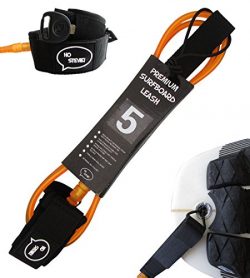 Premium Surf Leash [1 Year Warranty] Maximum Strength, Lightweight, Kink-free, Perfect for All T ...