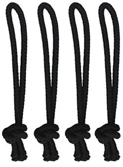 SBS – Leash String Cord for Surfboard, Longboard and SUP – 4 Pack (Black)