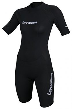 Lemorecn Wetsuits Mens Premium Neoprene Diving Suit 3mm Shorty Jumpsuit(3045black,6)