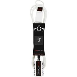 Stay Covered Deluxe Solid White Surfboard Leash – 9′