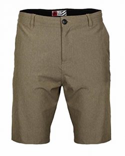 Micros Mens Hybrid Lightweight Swim Trunks Casual Walking Surf Board Shorts (30, Collin Khaki)