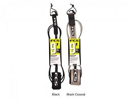 FCS Surfboard Leashes – FCS Regular Black Coaxi…