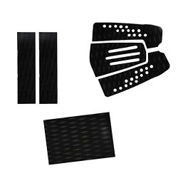 MagiDeal 6 Pieces Adhesive Non-slip Black EVA Traction Pad Deck Grip Tail Pads for Surfboard Sur ...