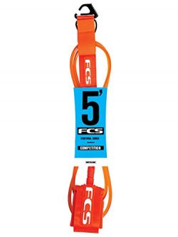 FCS Comp Surfboard Leash – Orange – 5′