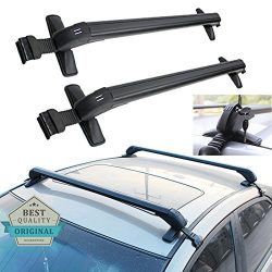 43″ Inch Universal Car Roof Rack Top Crossbars Cargo Luggage Carrier with Lock System Easy ...