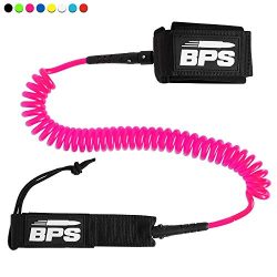 BPS 10′ Coiled SUP Leash – Pink