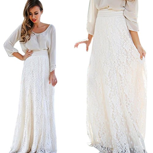 NEW HOT！Long Maxi Skirt ,BeautyVan Fashion Design Women Lace Double ...