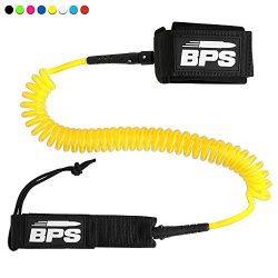 BPS 10′ Coiled SUP Leash – Yellow