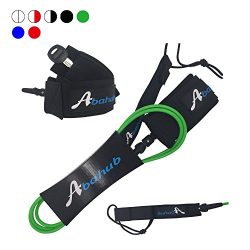 Abahub Premium Surfboard Leash Leg Rope SUP Legrope straight 6 feet green 5.5 mm thick