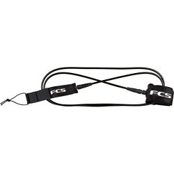 FCS Premium Regular Shortboard Leash, Black, 7-Foot