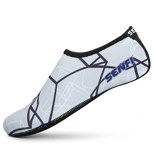 SENFI Unisex Water Skin Shoes Barefoot Aqua Socks For Pool Water ...
