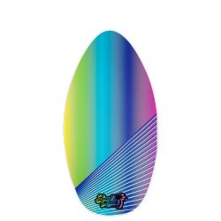 Wave Rebel Local Motion Wood Laminate Skim Board, Rainbow, 40-Inch