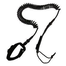 Lightweight Surfboard Leash Surfing Stand Up Paddle Board Leash Coiled Cord SUP Double Swivels & ...