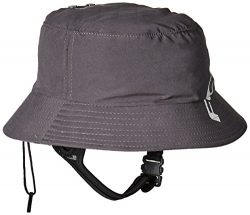 FCS Wet Bucket Surfing Hat with Chin Strap in Gunmetal (Medium/Large)