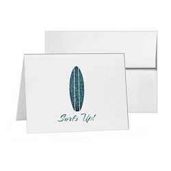 Surfboard surfer long board , Blank Card Invitation Pack, 15 cards at 4×6, with White Envel ...