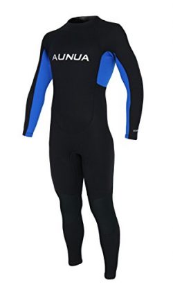 Aunua Youth 3/2mm Neoprene Wetsuits for Kids Full Wetsuit Swimming Suit Keep Warm(7031 BlackBlue 14)