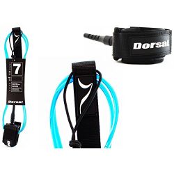 Dorsal Premium Surfboard 6, 7, 8, 9, 10 FT Surf Leash – Blue 7 FT FCS Style / Blue