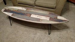 Faux Pallet Wood Surfboard Coffee Table