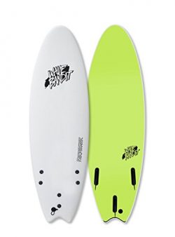 Wave Bandit Performer Tri Surfboard, White, 6’0″