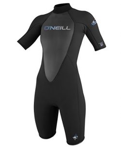 O’Neill Wetsuits Wetsuits Womens 2 mm Reactor Short Sleeve Spring Suit, Black, 6