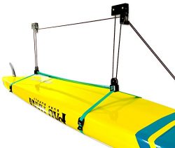 StoreYourBoard SUP and Surfboard Ceiling Storage Hoist | Hi-Lift Home & Garage Hanging Pulle ...