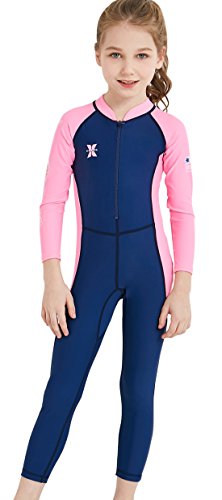 DIVE & SAIL Kids One Piece Long Sleeve Swimsuit Sun Protection Sunsuit Wetsuit