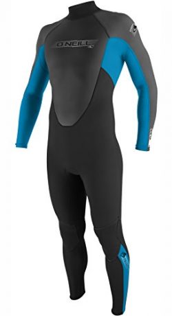 O’Neill Wetsuits Men’s 3/2mm Reactor Full Suit, Black Smoke Tahiti, XX-Large