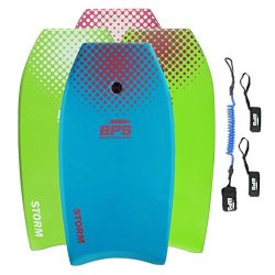 BPS 33″ Blue w/Purple Dots Bodyboard with Leash and Fin Tethers (2018)