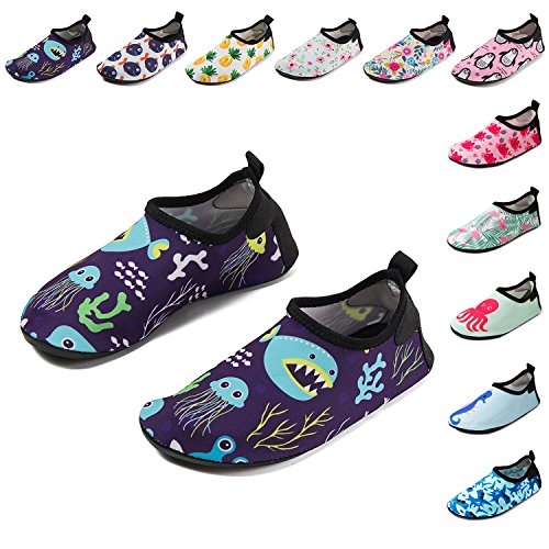 CiiaoLeoo Kids Water Shoes Quick-Dry Swim Barefoot Aqua Socks Shoes for ...