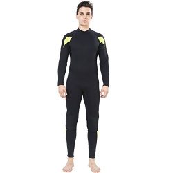 Dark Lightning Mens 3mm Full Suit Wetsuit for Scuba Diving, Snorkeling Surfing Thick and Warm Ju ...