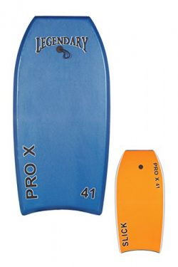 GYN Trade Heat Sealed Legendary Pro X Bodyboard Hard Slick Printed (Dark Blue/Orange, 41″)