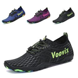 Voovix Womens Mens Water Shoes Quick-Dry Barefoot Aqua Socks Unisex for Beach Swim Yoga
