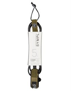 Sympl Supply Co. Premium Surfboard Leash 5′ ft. Comp (multiple size, colors) – ARMY
