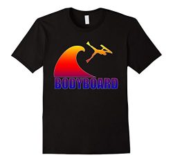 Mens Bodyboarding Rider Launching a Invert Air Body Board T Shirt Medium Black