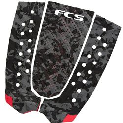 FCS Surfboard Traction Pad Essential Series T-2 (Charcoal Camo, OS)